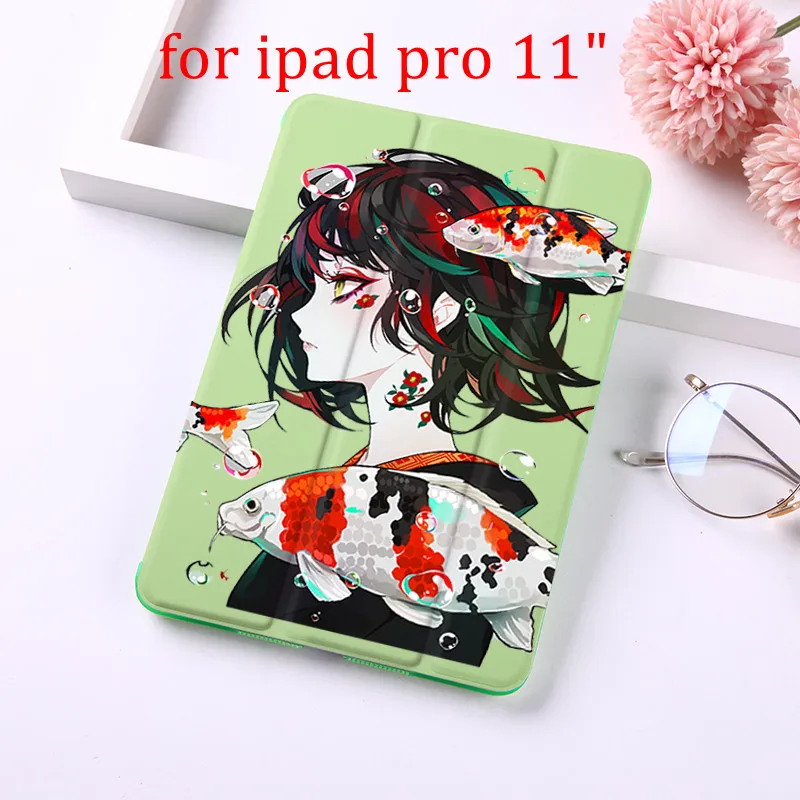 for ipad pro 11 inch Чехол для планшета с принтом девочки из мультфильма для Apple iPad Pro 9," 10,5" 1" из искусственной кожи, складной чехол-книжка - Цвет: for ipad pro 11 inch