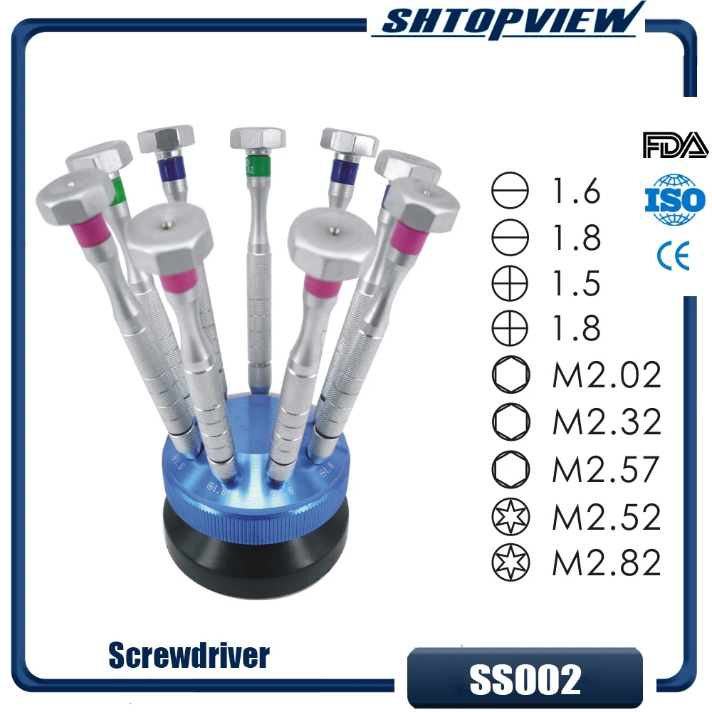 SS002 9 шт. очки с большими головками набор оптических отверток для очков оправа