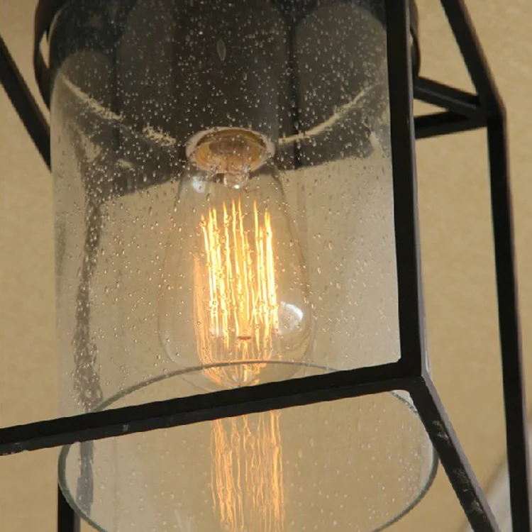Винтажная комнатная лампа в сельском стиле железные стеклянные светильники