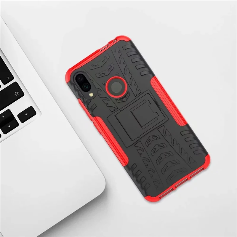 Redmi Note 7 Shockproof Armor Hard Case For Xiaomi Redmi Note 7 Pro 6.3" Phone Protector with Stand Cover On REDMI Note 7 Case