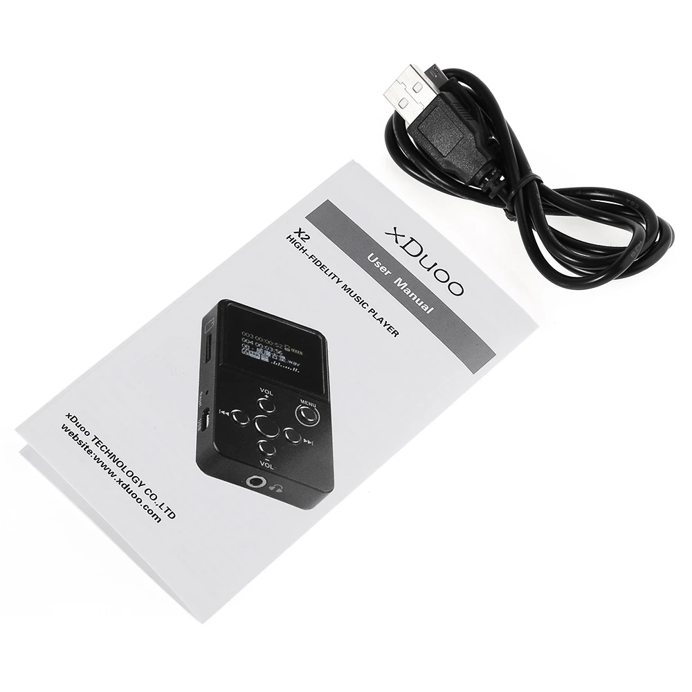 XDuoo X2 HiFi Digital Audio Player MP3 MP4 with 0.96 inch OLED Screen TF Card Slot Aluminum Alloy Housing |