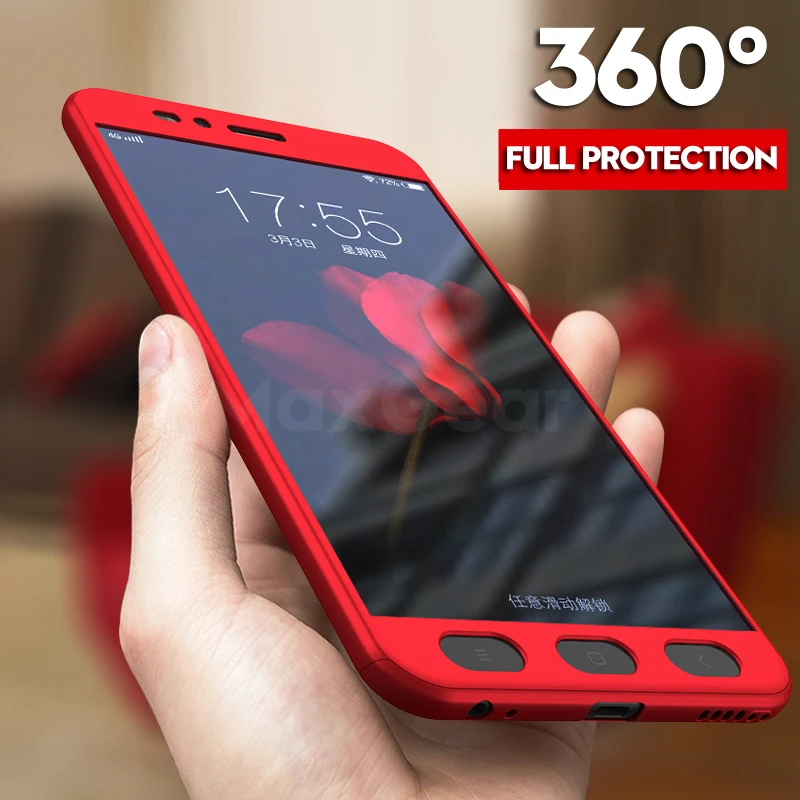 For Xiaomi Mi POCOPHONE F1 Case 360 Degree Full Body Cover 5 5X 6X A1 A2 5S Plus Mi6 8 SE Hybrid With Tempered Glass |