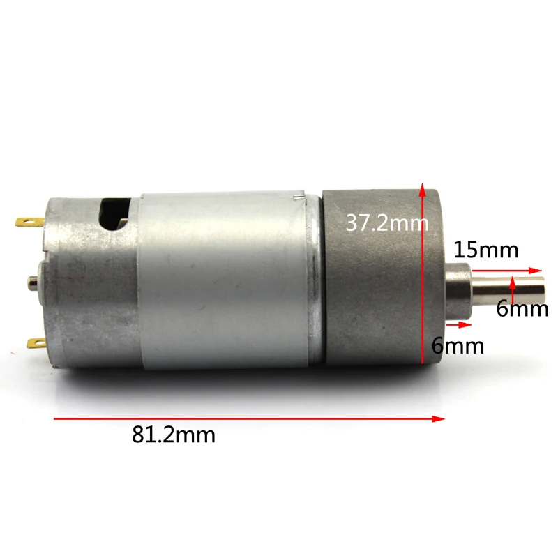Редукторный двигатель 550 (12V 90 180RMP) 37GB с высоким крутящим моментом|Двигатель