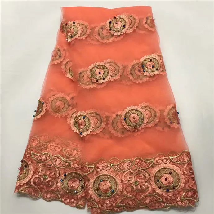 Французский сетчатый кружевной материал новинка 2019 африканский бисер