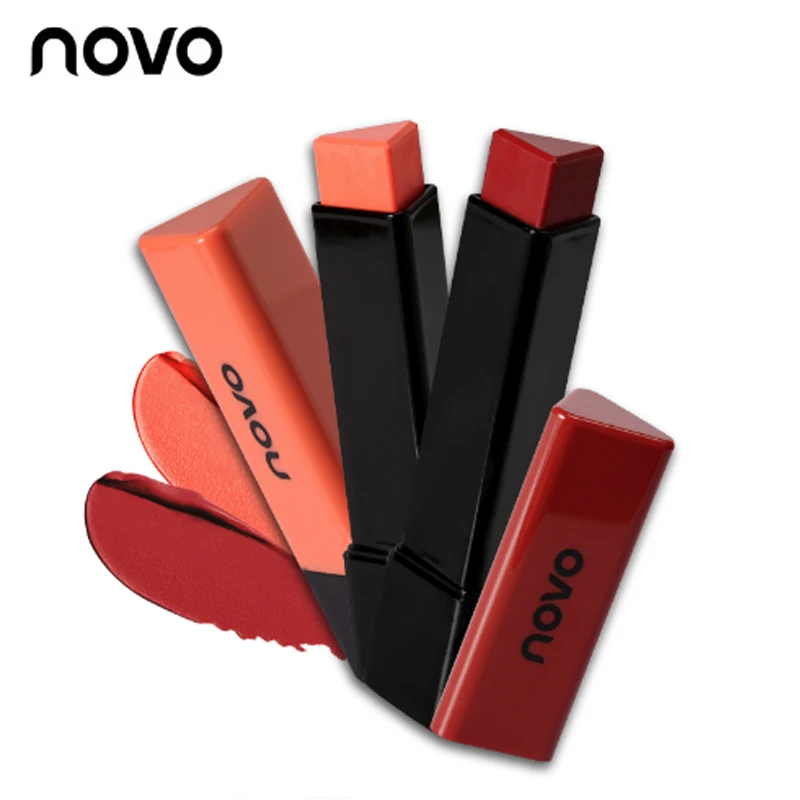 Увлажняющая помада Promot NOVObrand стойкая с треугольным эффектом косметика