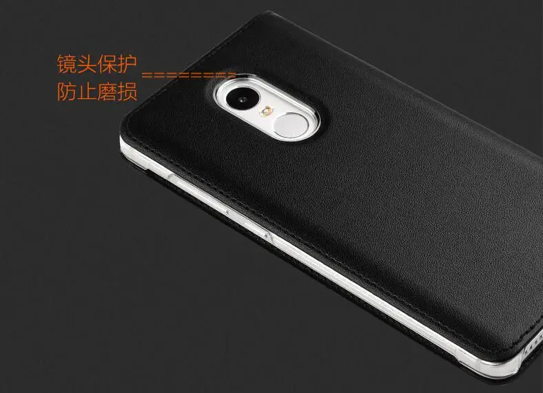 Глобальная версия Xiaomi Redmi Note 4X чехол 5 дюйма с откидной крышкой и открытым окном из