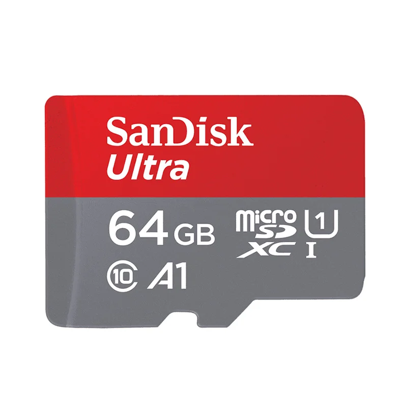 64GB Карта памяти SanDisk Ultra 32 Гб 64 Гб SDHC Class 10 A1 UHS-I карта Micro SD Максимальная скорость чтения 98 м/с 16 Гб 128 ГБ TF карта Microsd - Емкость: 64GB
