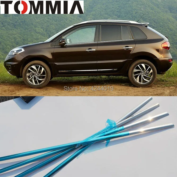 TOMMIA 4 шт. хромированная отделка подоконника из нержавеющей стали для Renault Koleos автомобильные аксессуары