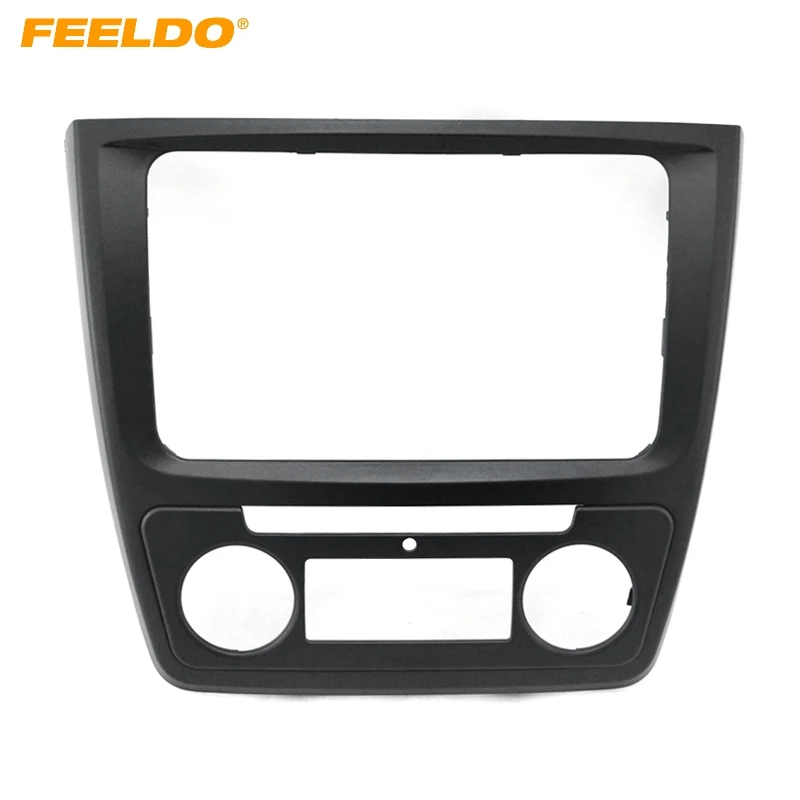 

FEELDO 1Pc Car Refitting Frame DVD Panel Dash Kit Fascia Radio Audio Frame for Skoda Yeti (Auto AC) #FD-1887