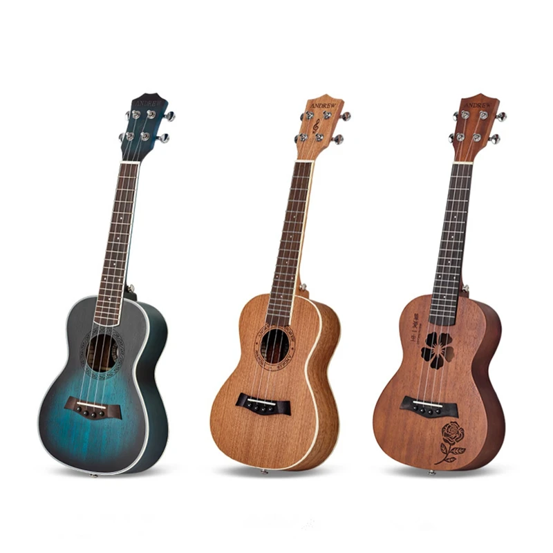 

Single Board Ukrainian Beginners Adult Male 23 Inch Ukulele Children Small Guitars