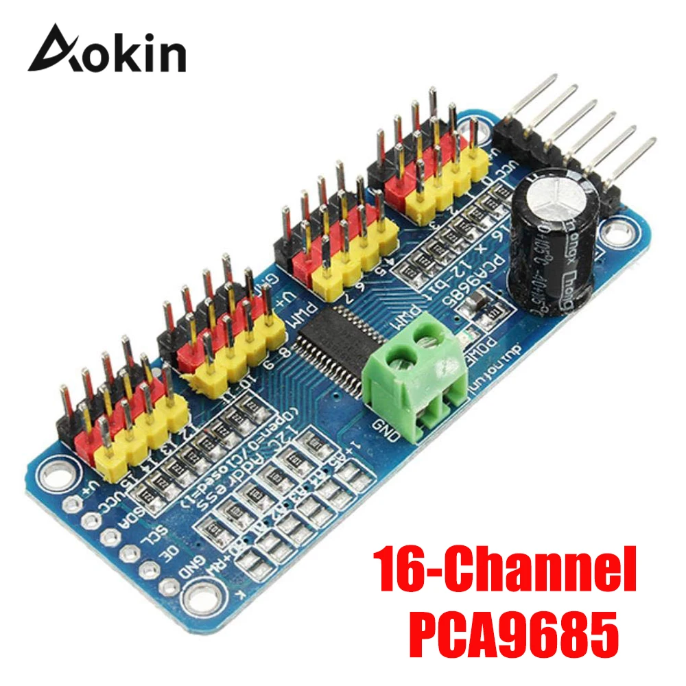 Модуль PCA9685 для arduino Robot Raspberry pi 16-канальный 12-битный модуль PWM/Servo с интерфейсом щит