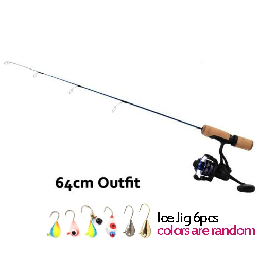 64cm rod reel jigs Maximumcatch легкий 64/69/72 82 см IM7 углеродного волокна удочка для подледного лова спиннинговая Удочка с катушка блесна Айс джиг комбо - Цвет: 64cm rod reel jigs