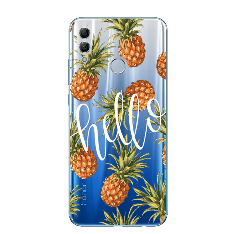 Чехлы для телефона Honor 10 чехол Lite силиконовый прозрачный с котом львом тигром