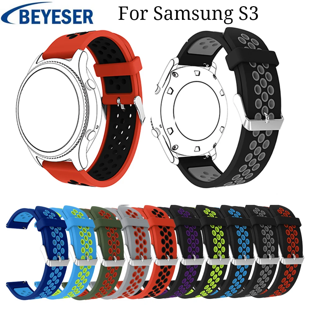 22 мм сменный ремешок для Samsung Gear S3 классический часов спортивный силиконовый