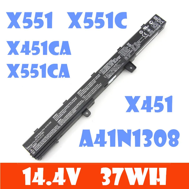 

14.4V 37wh Original Laptop Battery A41N1308 for ASUS X551 X551C X451 X451CA X551CA notebook A41N1308 Bateria