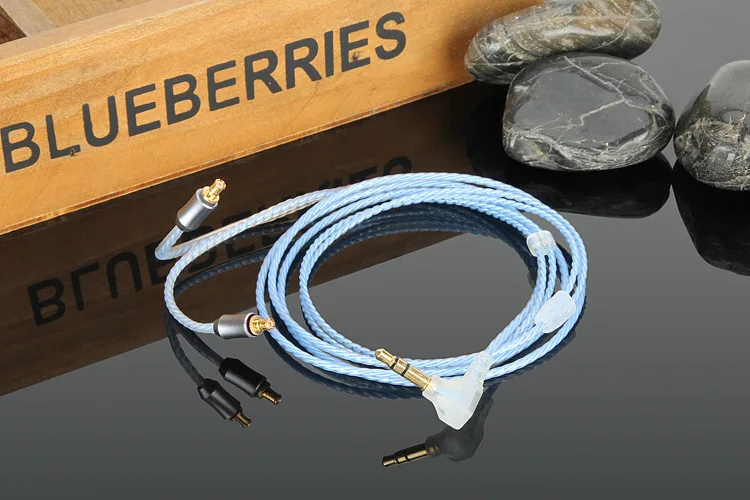HPHF OFC посеребренные шнуры для наушников A2DC Jack CKS1100 кабели 4 ядра 3 5 мм аудио разъем