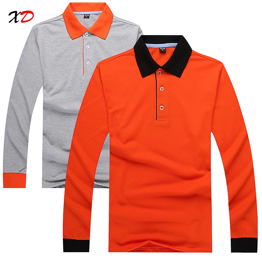 

High Quality New Brand Polos Mens Printed POLO Shirts Cotton long Sleeve Camisas Polo Casual Stand Collar Male Polo Shirt 4XL