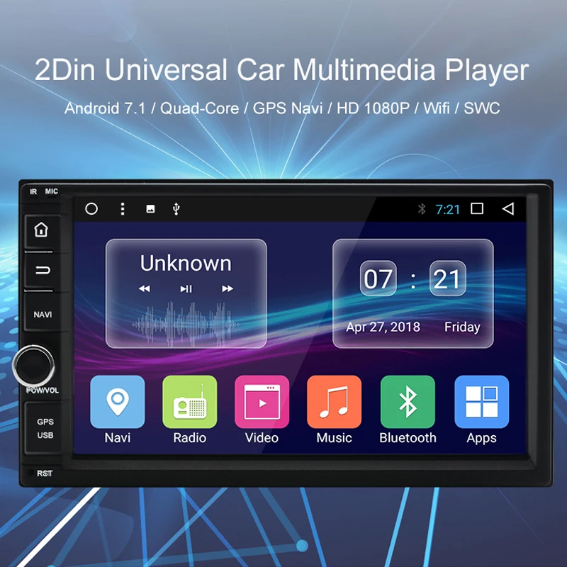 Junsun 7 &quot2 Din 2G Автомобильный dvd плеер Android мультимедийный игровой универсальный