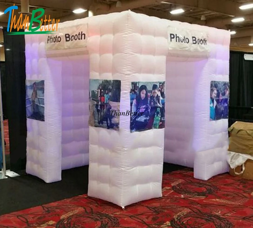 ThanBetter 2 двери надувные photo booth Светодиодный Надувные корпус фотобудки