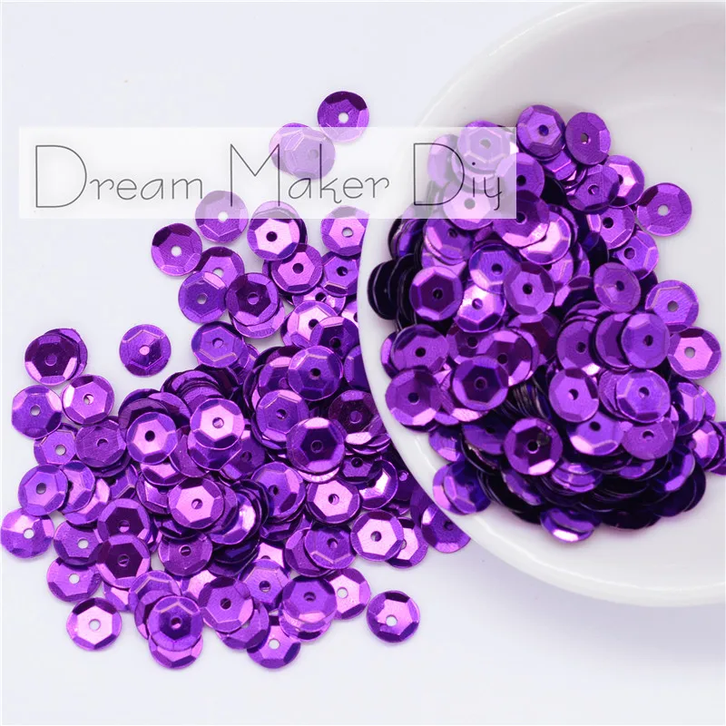 5000pcs(50g) 6mm Silver base Color Cup Loose Sequin Paillette Sewing Craft of Garment Dress Kids DIY Decoration |