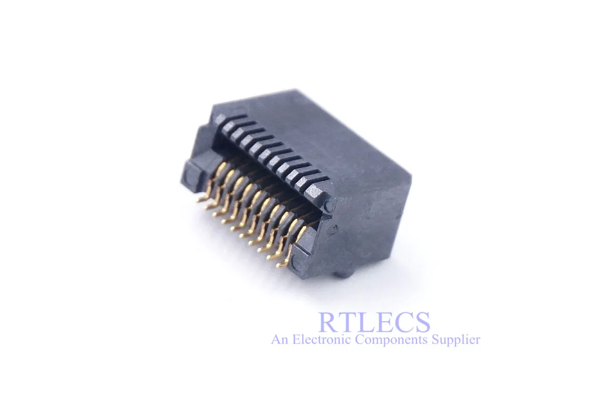 2 шт. Высокоскоростной разъем 20 Pin SFP оптического волокна SMD 0 8 мм Шаг слот крест TE AMP