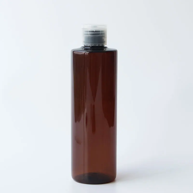 Brown Bottle Clear 250 мл X 25 прозрачный пластик косметический лосьон крем бутылка флип Топ крышка 250cc Пустые контейнеры для шампуня прозрачные бутылки для мытья - Цвет: Brown Bottle Clear