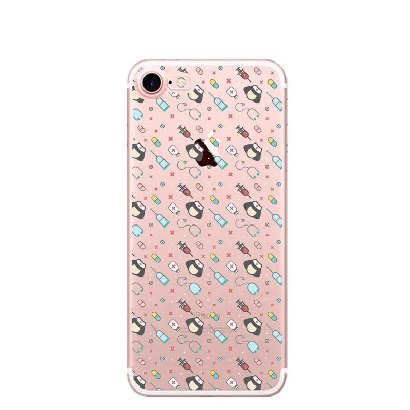Испания милый мультфильм медицины медсестра Доктор чехол для iPhone X SE 5 5S 6 S Plus 7 8
