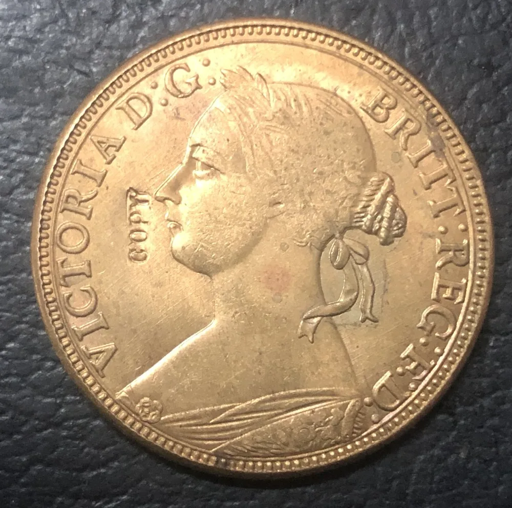 1862 Великобритания 1 пенни-Виктория(2-й портрет) медная монета 31 мм