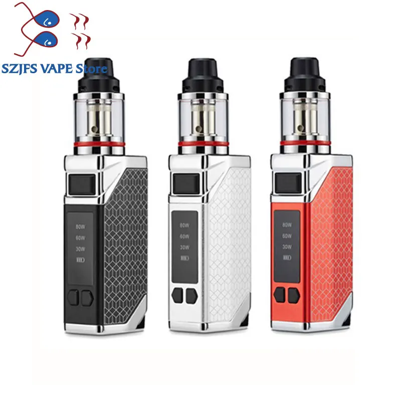 

sub two 80W Electronic Cigarette Kit 2200mAh Battery Vape Mod Hookah 2.8ml e-cigarette Atomizer 510 Metal Body Vaper Quit Smoke