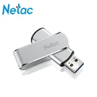 Netac USB флешка Флешка 64 ГБ 3,0 Флешка USB 3,0 U388 Пользовательский логотип карта памяти Флешка серебряное металлическое запоминающее устройство