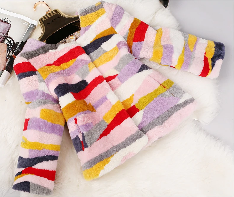 Free shipping new natural Merino Sheep Fur coat women goat fur sheep shearing jacket winter overcoat big size F759 | Женская одежда