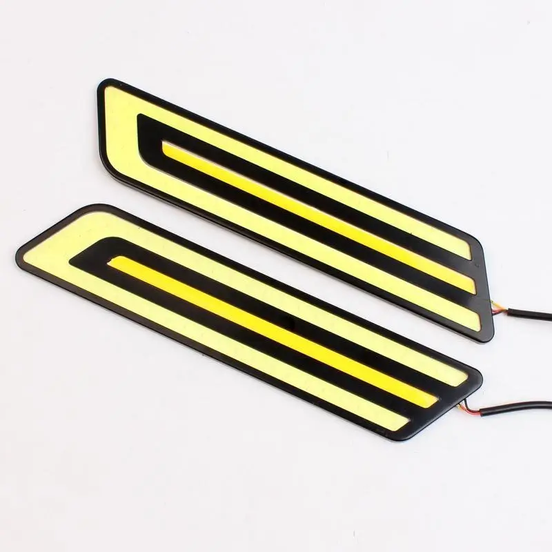 DC 12V 2 x DRL автомобильные COB светодиодные дневные ходовые огни + Сигнальные поворота