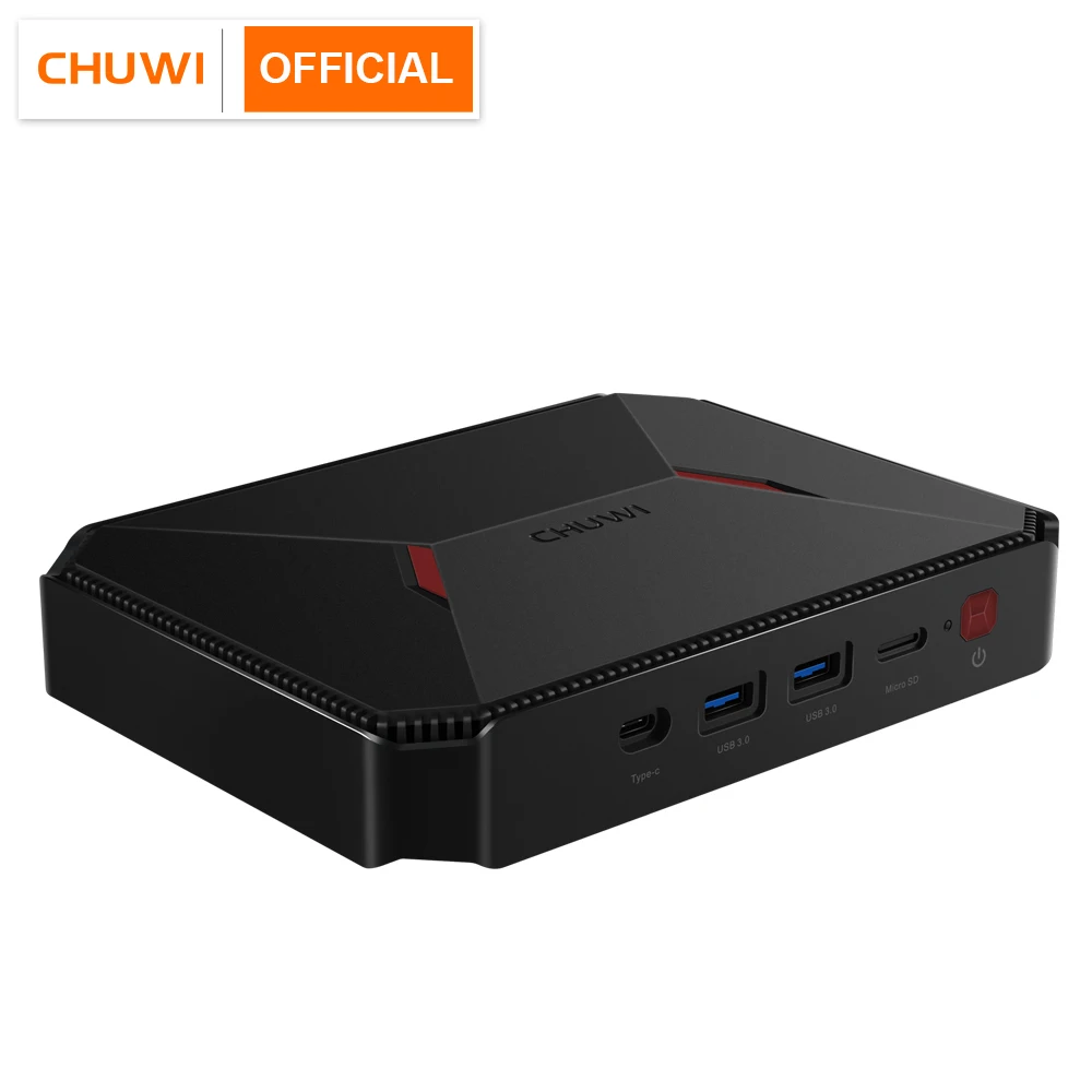 CHUWI GBox Pro Intel Atom X7 E3950 четырехъядерный процессор Windows 10 OS 4 ГБ ОЗУ 64 Гб ПЗУ Gigabit Ethernet