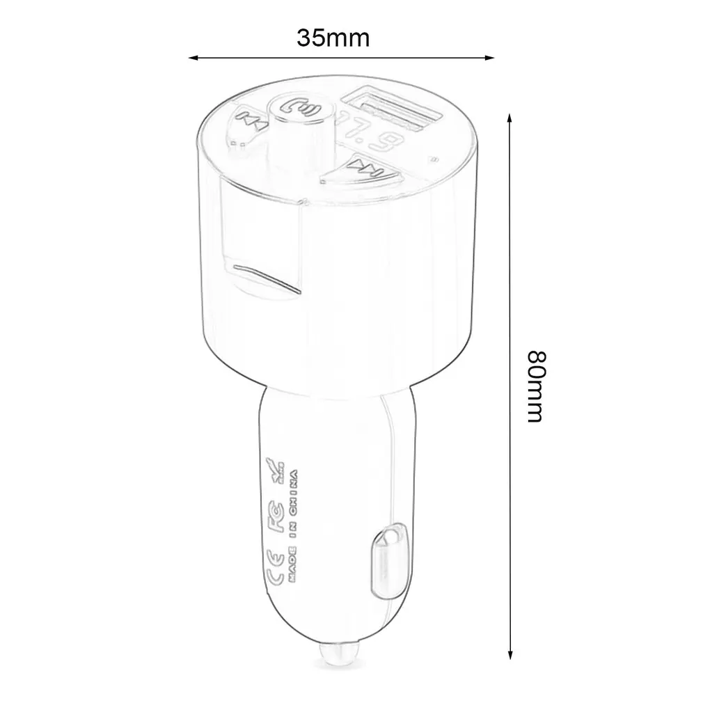 Автомобильный Bluetooth MP3 разъем прикуривателя Питание USB зарядное устройство