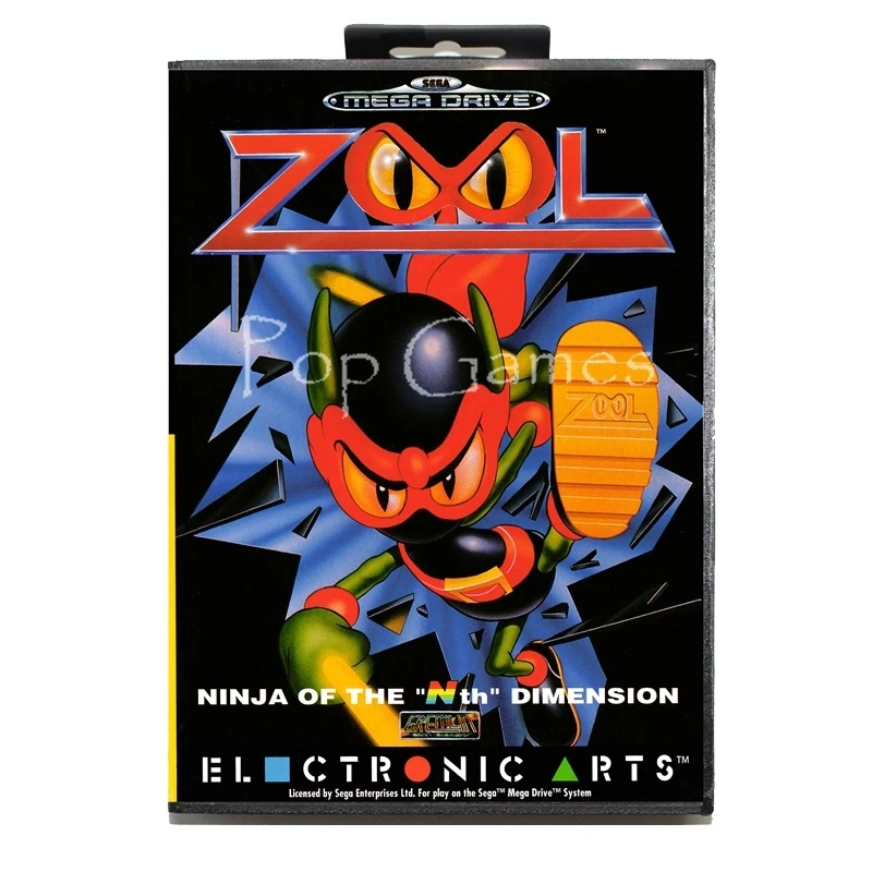Zool с коробкой для 16 бит Sega MD карточная игра Mega Drive Genesis игровая консоль|Картриджи| |