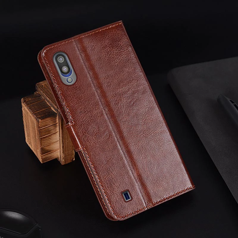 Для Samsung Galaxy M10 чехол роскошный Флип PU кошелек Премиум кожаный для M105FD с