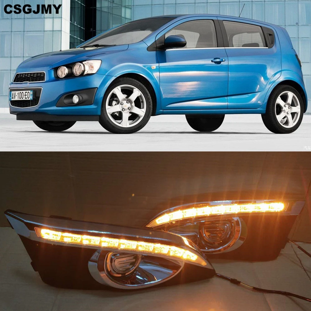 Автомобильные светодиодсветодиодный дневные ходовые огни CSGJMY с указателем