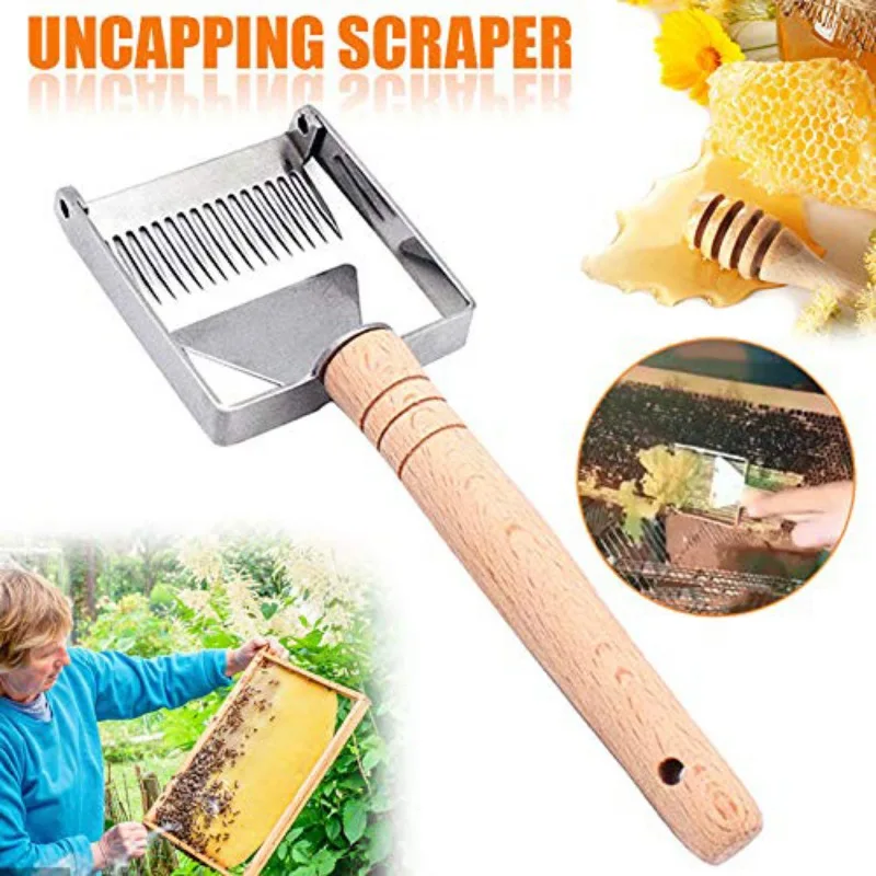 Uncapping Scraper Honeycomb Honey Tools Wooden Handle Beekeeping Tool Equipment fork|Инструменты для пчеловодства| |