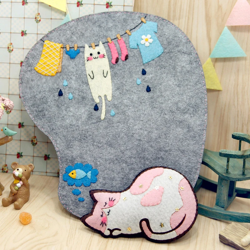 Ручной работы ручная работа Мышь коврик швейная ткань арт шитье защита запястья