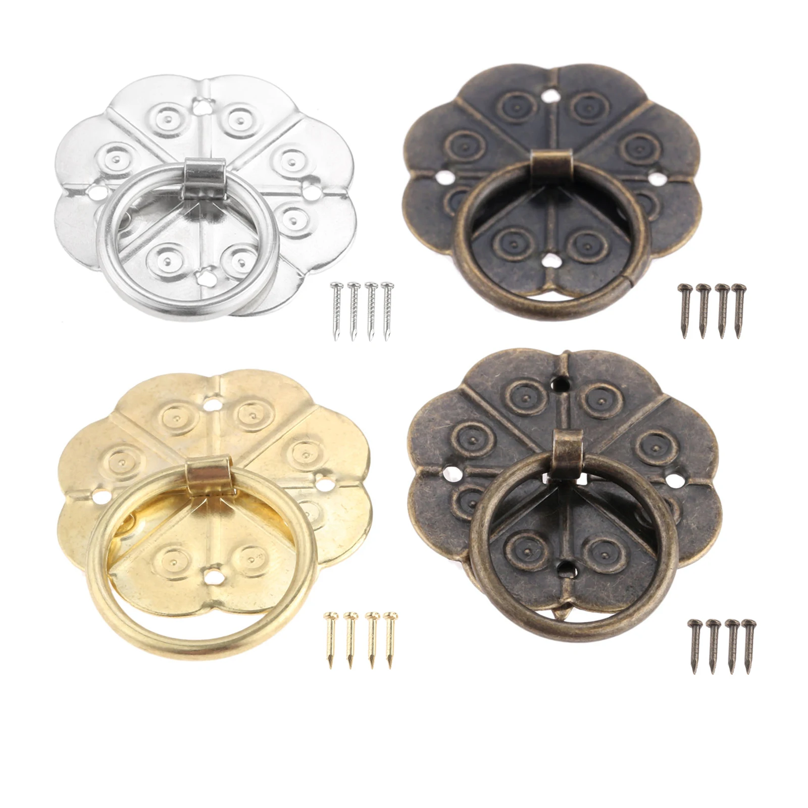 DRELD 5 шт. винтажный шкаф с выдвижными ящиками стол дверная ручка античный сплав
