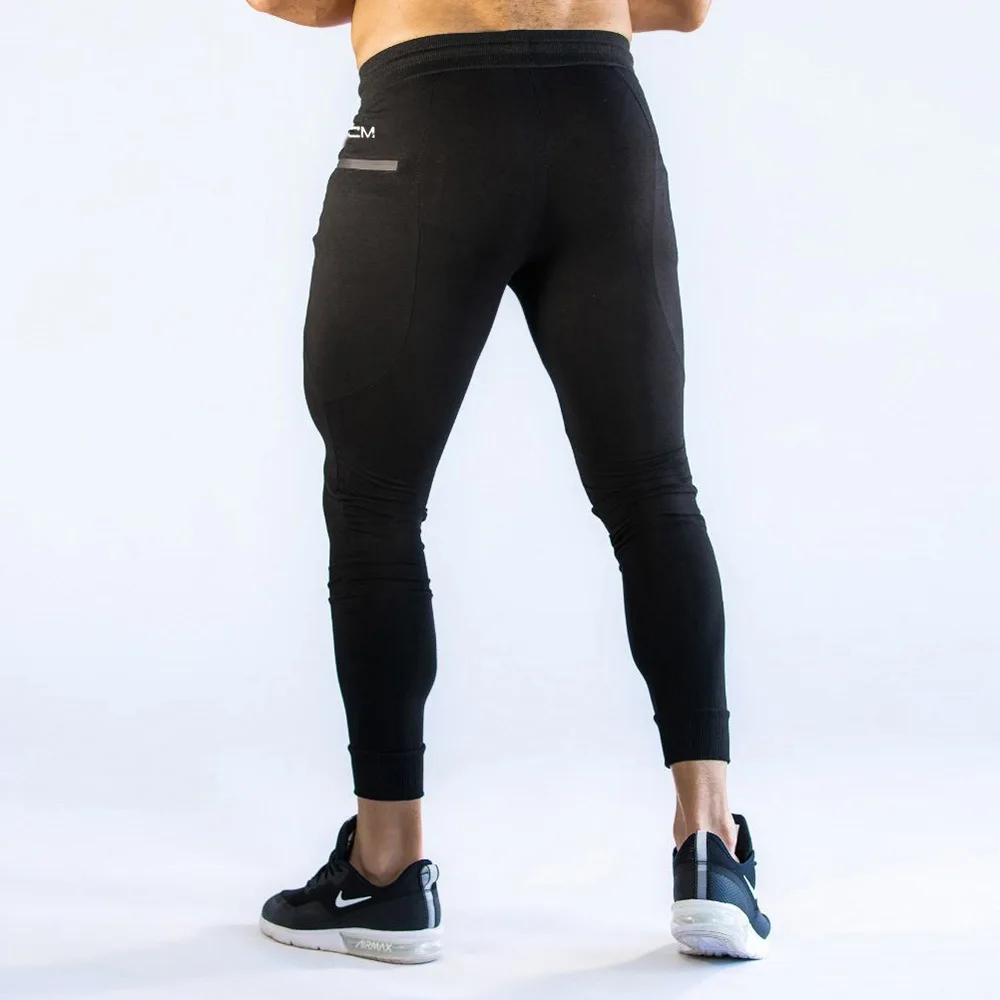 Мужские спортивные штаны для бега однотонные фитнеса эластичные мужские брюки