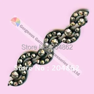 Высококачественная пластиковая черная основа с кристаллами SS6 10 ярдов|trims for