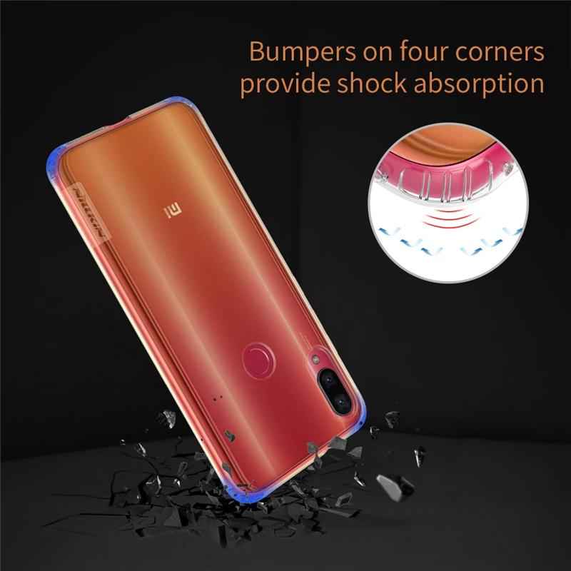 Чехол NILLKIN для Xiaomi Mi Play прозрачный мягкий силиконовый чехол из ТПУ Для тонкий