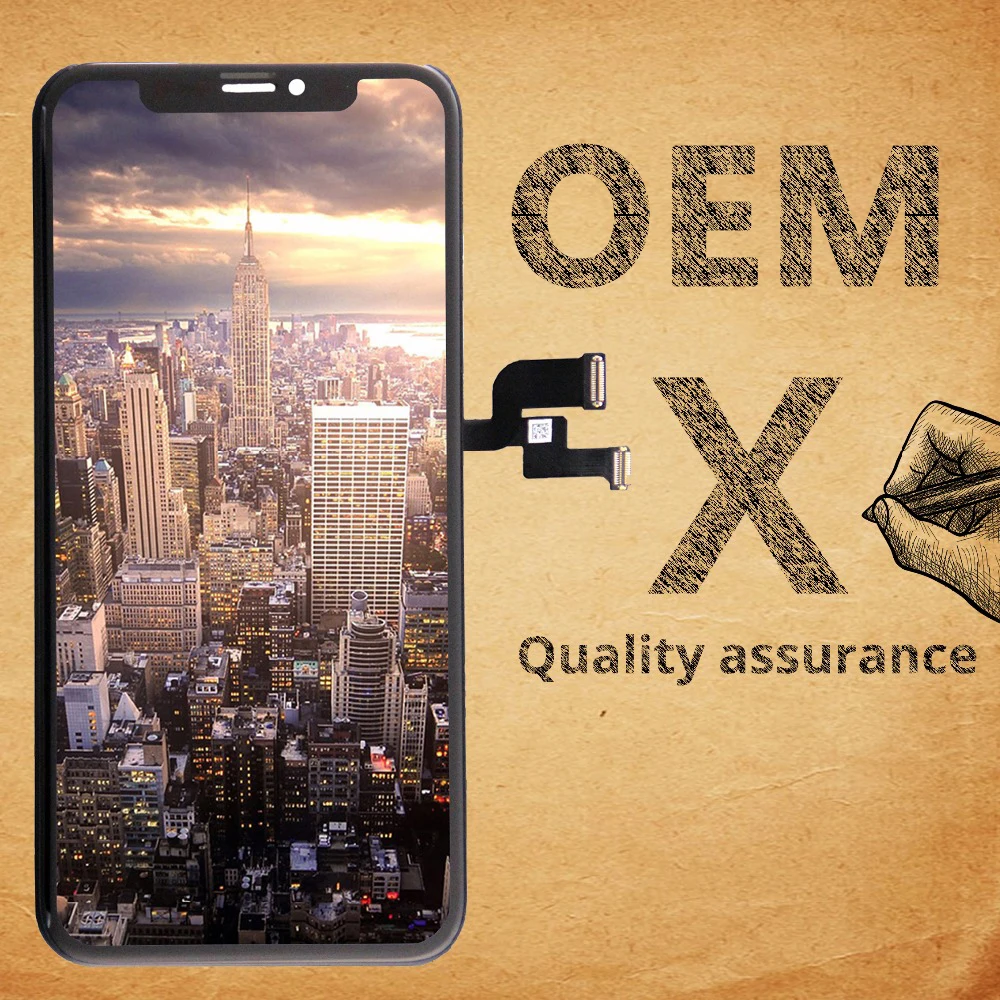 Тест OEM AAA Pantalla для iPhone X lcd AMOLED дисплей сенсорный экран Запасные части дигитайзер сборка