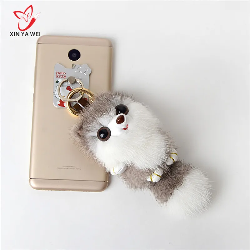 2019 Real Mink Fur Key Chain Bugiganga Chains Pele Pompons Keyring Cute Squirrel Keychain Car Gift | Украшения и аксессуары