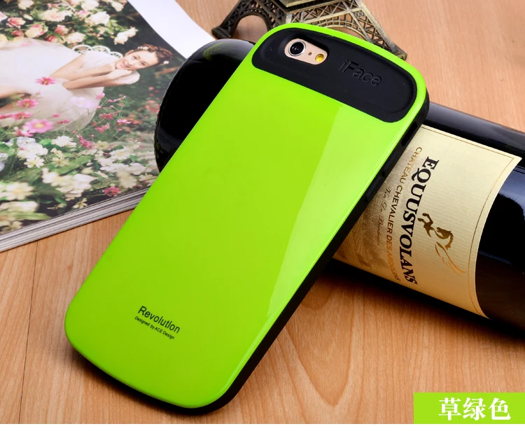 Green Для iPhone 6 6 S iFace чехол из мягкого силикона+ твердая задняя крышка карамельного цвета милый стильный противоударный чехол для iPhone 6S 6 S чехлы чехол s сумки - Цвет: Green