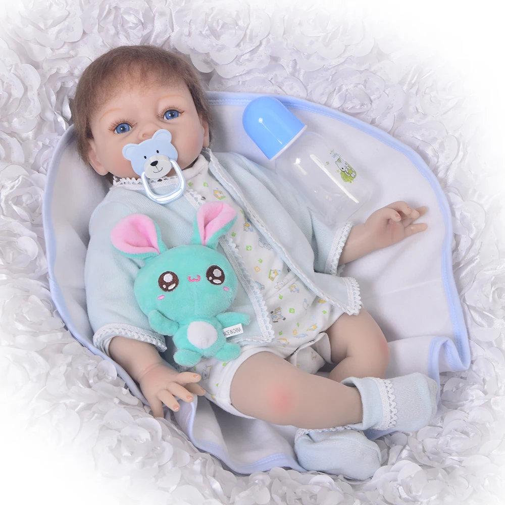 

55cm Reborn Girl Dolls Realistic Silicone Bonecas fashion handmade lifelike Doll Baby brinquedos Newborn Kids Toys for sale