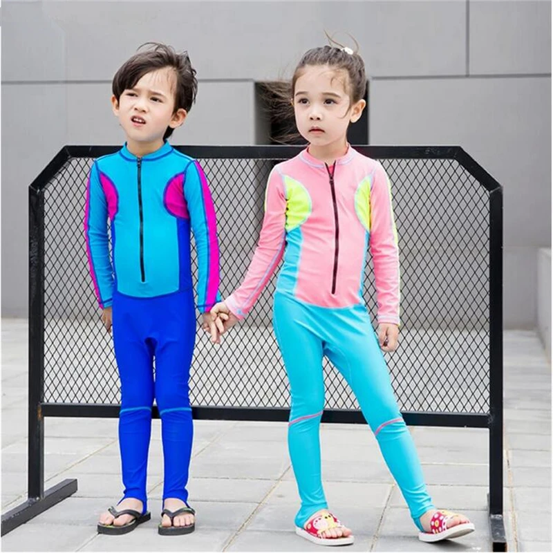 Детский купальник 2020 с длинным рукавом для девочек и мальчиков детский купальный
