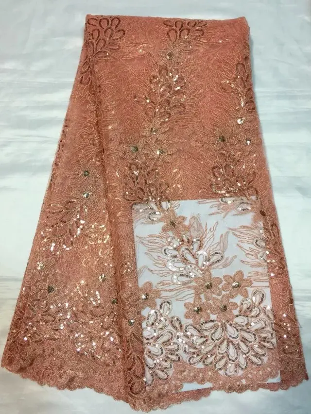 2015 высокое качество африканский французский чистая кружевной ткани с пайетками