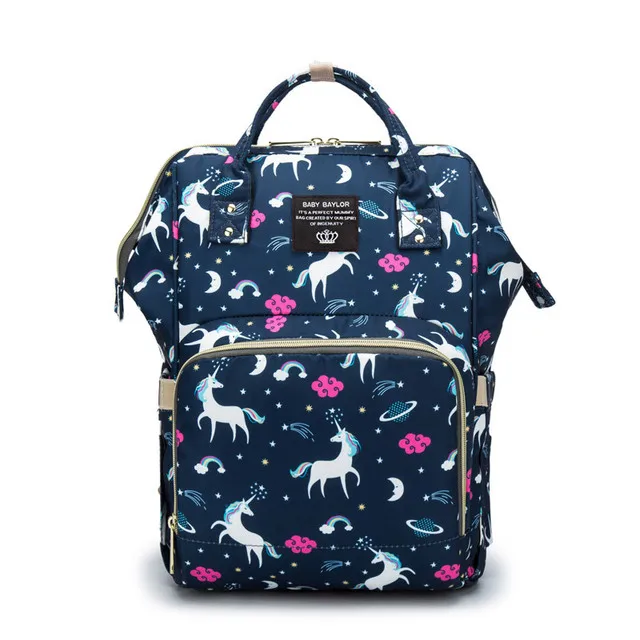 

Maternity Nappy Backpack Nursing Bag For Baby Care Floral Print Large Capacity Mummy Bag Multifunction Double Shoulder